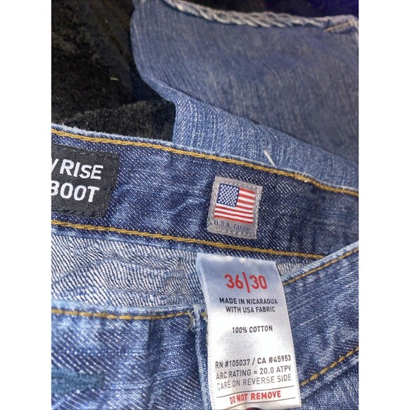 Ariat FR Jeans Mens 36x30 Measured M4Boot Low Rise - Picture 8 of 9